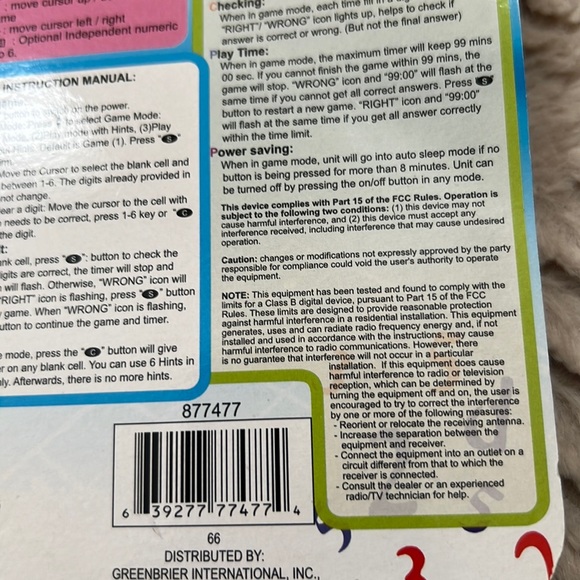 Mini sudoku Keychain Electronic Handheld Travel Game
New in original packaging - Picture 6 of 16